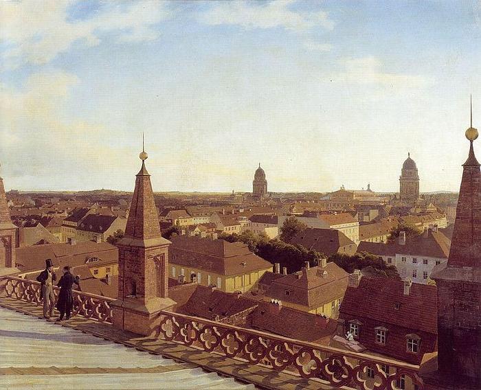 Eduard Gaertner Panorama of Berlin, oil painting picture